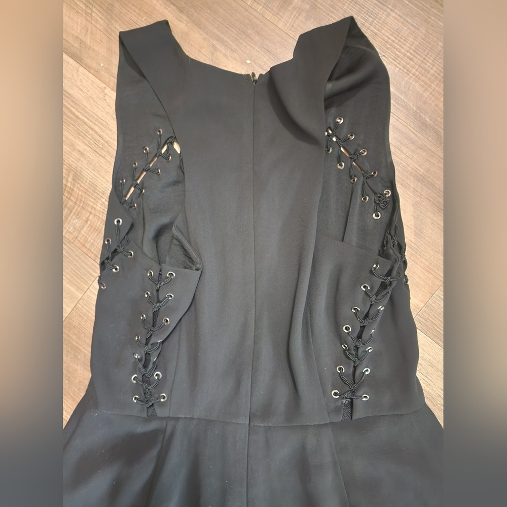 Greylin x Anthropologie Black Lace-Up Sleeveless Midi Dress - Picture 7 of 7